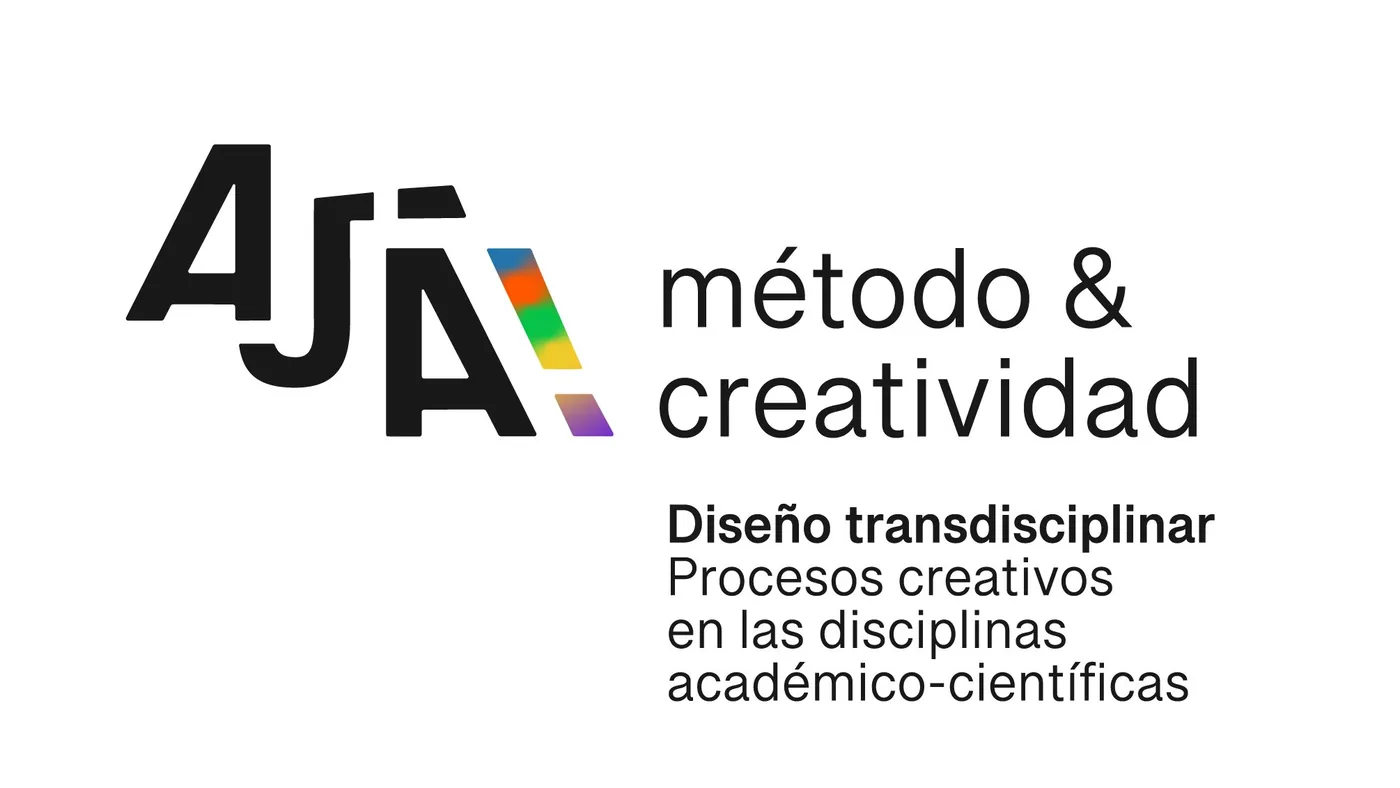 Logotipo del congreso AJÁ! método & creatividad sobre fondo blanco