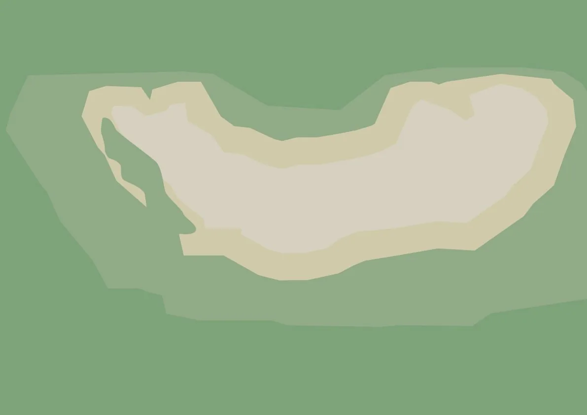 Base del mapa de Lanjarón con las manchas del terreno, sin calles